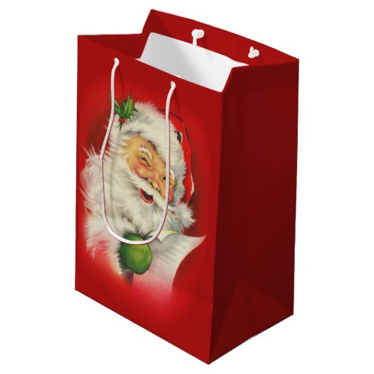  kerstman medium cadeauzakje (Achterkant Gekanteld)