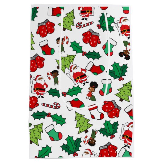 kerstman medium cadeauzakje (Achterkant)