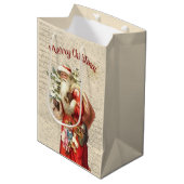 kerstman medium cadeauzakje (Voorkant Gekanteld)