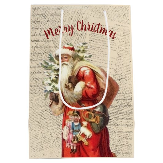 kerstman medium cadeauzakje (Achterkant)