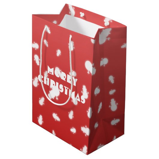 Kerstman Medium Cadeauzakje (Achterkant Gekanteld)