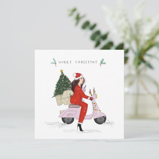 Kerstman meisje, Kerstmis, (Staand voorkant)