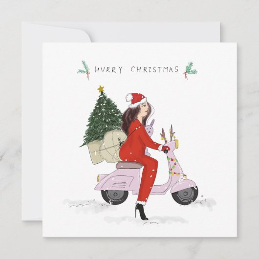 Kerstman meisje, Kerstmis, (Voorkant)