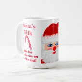 Kerstman Melk Nice List Aandenkenmok Koffiemok (Voorkant links)