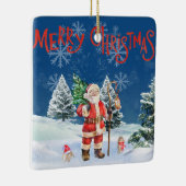 Kerstman Merry Kerst Ornament (Rechts)