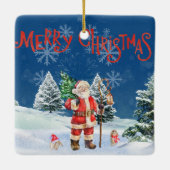 Kerstman Merry Kerst Ornament (Achterkant)