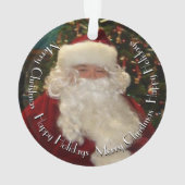 Kerstman met aanpasbare tekst ornament (achterkant)