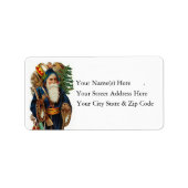  kerstman met adreslabel voor speelgoed etiket (Voorkant)