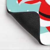 Kerstman met Amerikaanse vlag Muismat (Hoek)