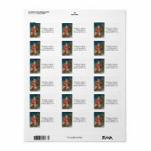 Kerstman met Angels Etiket (Full Sheet)