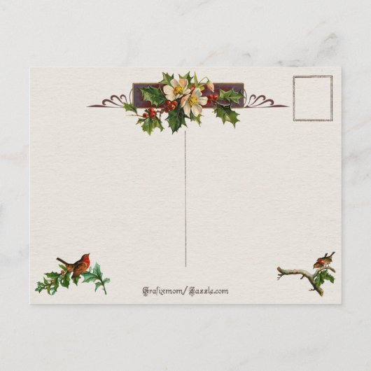  Kerstman met Angels Feestdagenkaart (Achterkant)