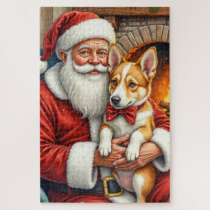 Kerstman met Australische veedrijvershond Legpuzzel