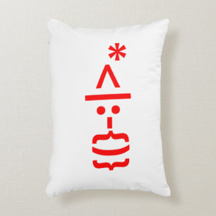 Kerstman met Baard Kerst Emoticon Decoratief Kussen