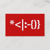 Kerstman met baard kerst emoticon visitekaartje (Achterkant)