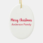 Kerstman met Baby met vogels op kop Keramisch Ornament (Achterkant)