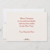 Kerstman met Baby Rudolf Aangepaste Kerstmis Feestdagenkaart (Achterkant)