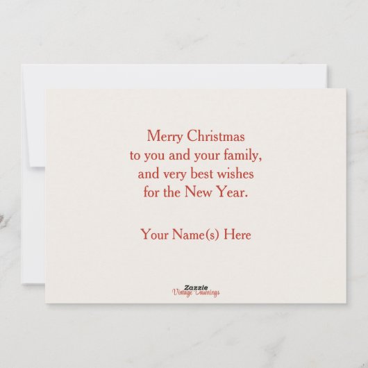 Kerstman met Baby Rudolf Aangepaste Kerstmis Feestdagenkaart (Achterkant)