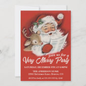  Kerstman met Baby Rudolf Aangepaste Kerstmis Kaart (Voorkant)