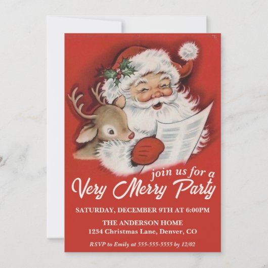  Kerstman met Baby Rudolf Aangepaste Kerstmis Kaart (Voorkant)
