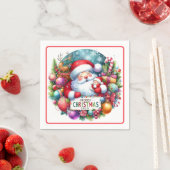 Kerstman met baby servet (Insitu)
