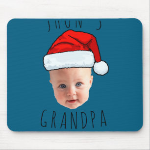 Kerstman met babygezicht hoed Kerst foto _1 Muismat