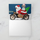 Kerstman met Beagle-hond  Kaart (Binnen)