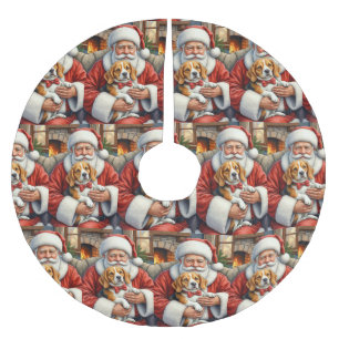 Kerstman met Beagle Kerst Kunst Kerstboom Rok