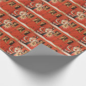  kerstman met betegeling cadeaupapier (Hoek)