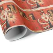 kerstman met betegeling cadeaupapier (Rol Hoek)