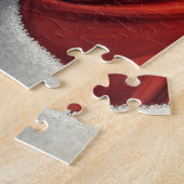 Kerstman met Bichon Frise Kerst Kunst Legpuzzel (Zijkant)