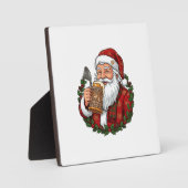 Kerstman met bierglas fotoplaat (Voorkant)