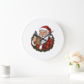 Kerstman met bierglas grote klok (Huis)
