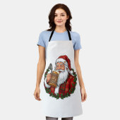 Kerstman met bierglas schort (Gedragen)