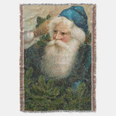 Kerstman met blauw Pet Deken (Voorkant Verticaal)