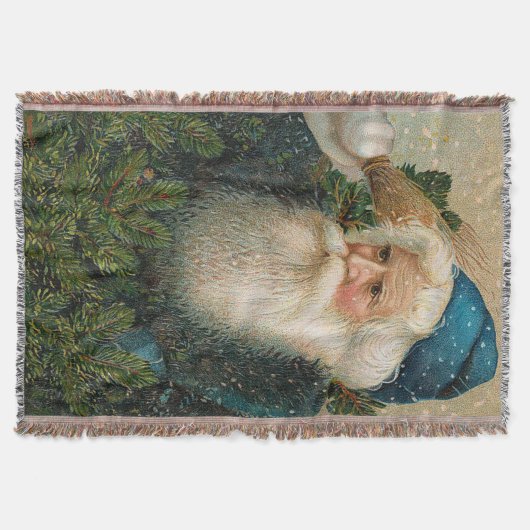 Kerstman met blauw Pet Deken (Voorkant)
