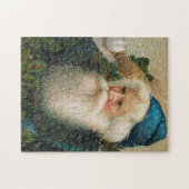  Kerstman met blauw Pet Legpuzzel (Horizontaal)