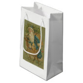  kerstman met boom klein cadeauzakje (Achterkant Gekanteld)