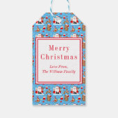 Kerstman met bosdieren cadeaulabel (Achterkant)