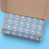 Kerstman met bosdieren tissuepapier