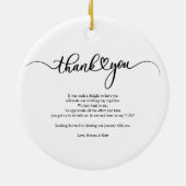 Kerstman met briefje Weddenschap Foto bedankt Keramisch Ornament (Achterkant)