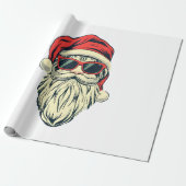 kerstman met bril cadeaupapier (Uitgerold)