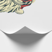 kerstman met bril cadeaupapier (Hoek)