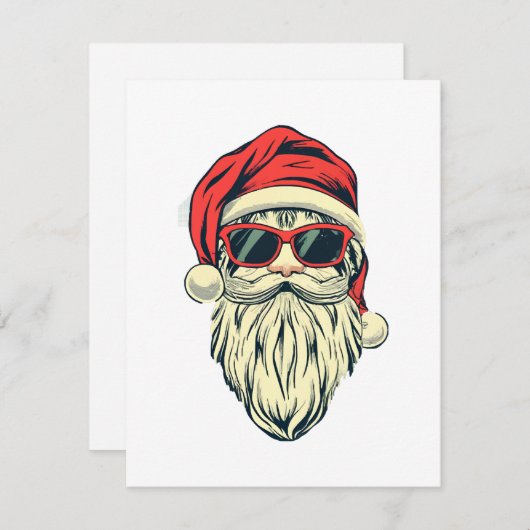 Kerstman met bril informatiekaartje (Voorkant / Achterkant)