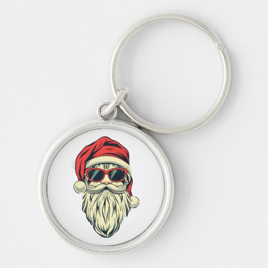 kerstman met bril sleutelhanger (Voorkant)