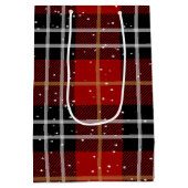 kerstman met buffet met middelmatige cadeautas (Achterkant)