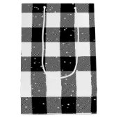 kerstman met buffet met middelmatige cadeautas (Achterkant)