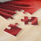 Kerstman met Bulldog Kerstkunst Legpuzzel (Zijkant)