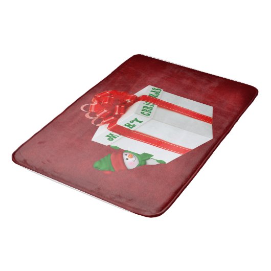 kerstman met cadeau badmat (Gekanteld)