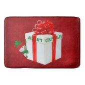 kerstman met cadeau badmat (Voorkant)