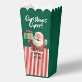 Kerstman met cadeau doos  bedankdoosjes (Voorkant)